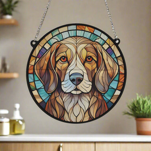 Beagle Stained Glass Effect Suncatcher